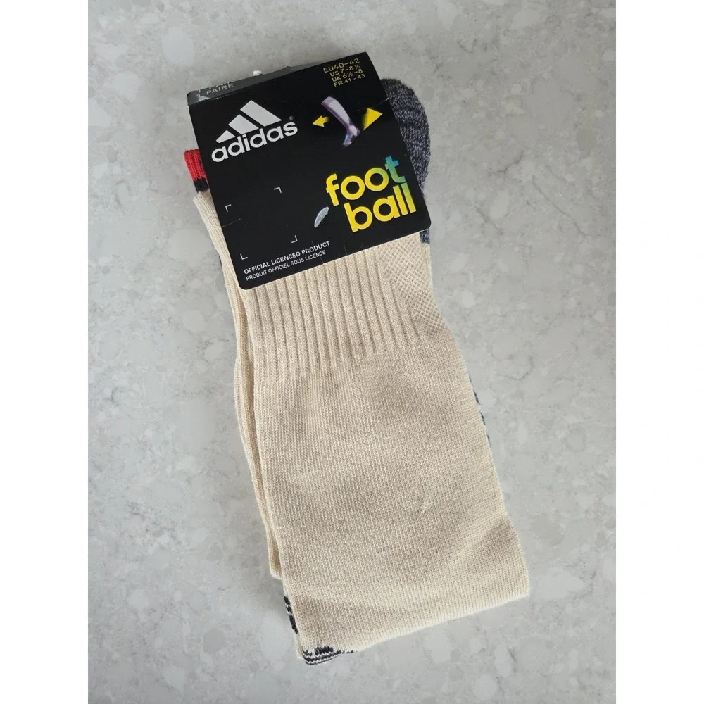 Adidas Football Soccer Socks Knee-High Cushion Crew US‎ 7-8.5